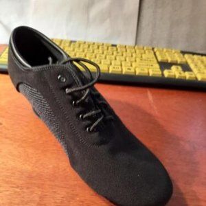 NEW ! RoseMoli Dance Shoes Laceup  Ballroom Black Size US7/EU38